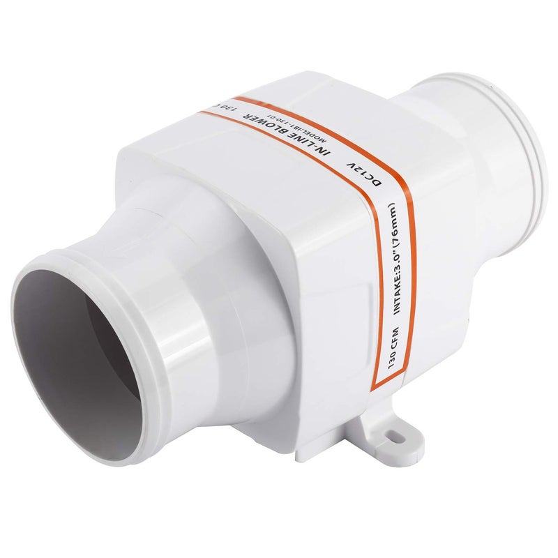 Yaegoo Marine Boat 3" in-Line Bilge Air Blower DC 12V 130 CFM - Image 1